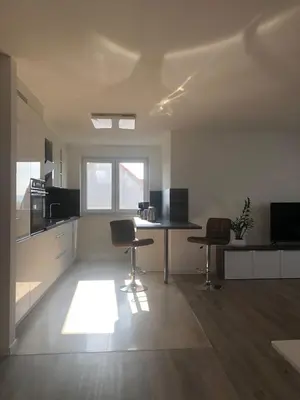 Küche/Küchenzeile in der Unterkunft Moderne Neubauwohnung