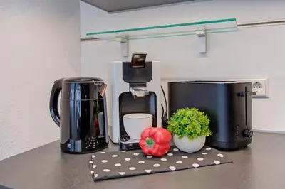Kaffee-/Teezubehör in der Unterkunft Blumen(t)raum Ferienwohnung 2