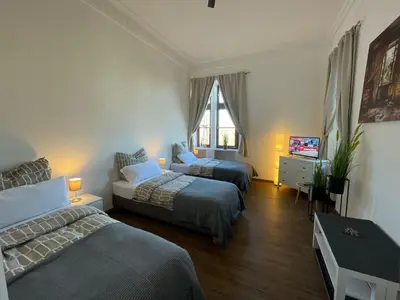 Ein Bett oder Betten in einem Zimmer der Unterkunft Charmante Wohnung am Neckar
