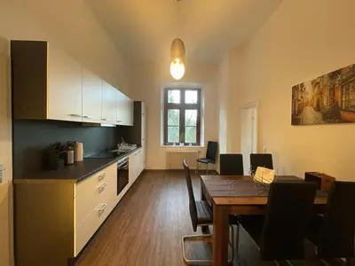 Küche/Küchenzeile in der Unterkunft Charmante Wohnung am Neckar