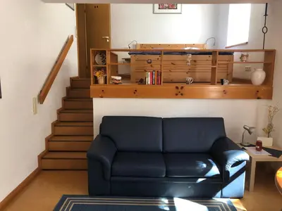 Ein Sitzbereich in der Unterkunft Ferienwohnung-Barrique