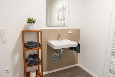 Ein Badezimmer in der Unterkunft Ferienwohnung am Erzberg