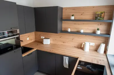 Küche/Küchenzeile in der Unterkunft Ferienwohnung am Erzberg
