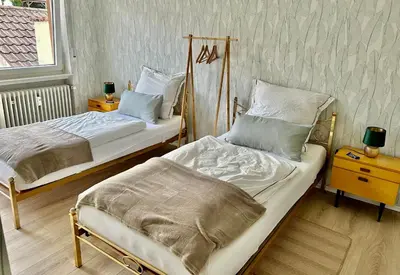 Ein Bett oder Betten in einem Zimmer der Unterkunft RelaxStay - Balkon - Smart-TV - WIFI