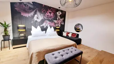 Ein Bett oder Betten in einem Zimmer der Unterkunft Ferienwohnungen Krüger 'Apartment Luke'