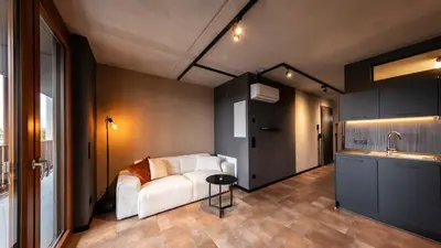 Ein Bett oder Betten in einem Zimmer der Unterkunft Stadthaus Neckarsulm serviced apartments - Stadthaus Heiner
