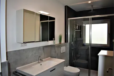 Ein Badezimmer in der Unterkunft Heiligenbergblick