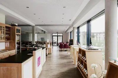 Ein Sitzbereich in der Unterkunft MEYERHOF - Bioweingut, Vinothek & Gästehaus