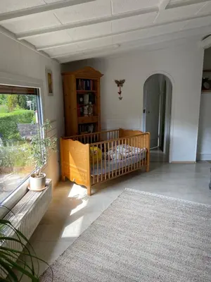 Ein Bett oder Betten in einem Zimmer der Unterkunft Ferienhaus Sternschnuppe