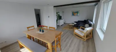 Ein Sitzbereich in der Unterkunft Traumblick Südpfalz