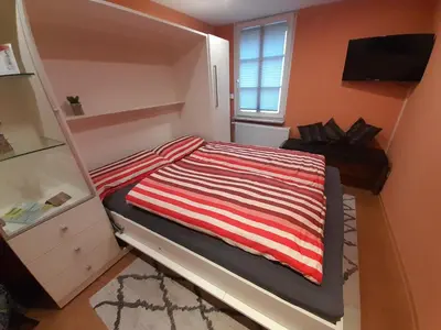 Ein Bett oder Betten in einem Zimmer der Unterkunft Ferienwohnung Camino