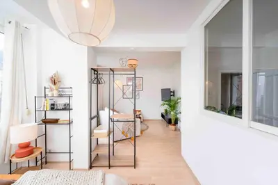 Ein Sitzbereich in der Unterkunft Comfy Apartment Heart of Mannheim