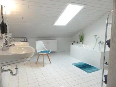 Ein Badezimmer in der Unterkunft Ferienwohnung Traumblick