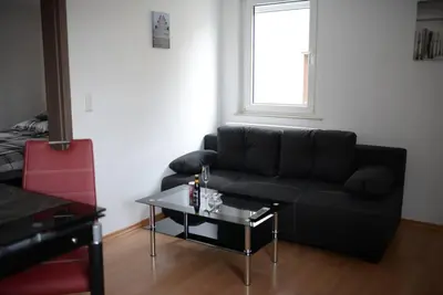 Ein Sitzbereich in der Unterkunft Wohnung Nr. 2 - 2,5 Zimmer Obergeschoss Wohnung
