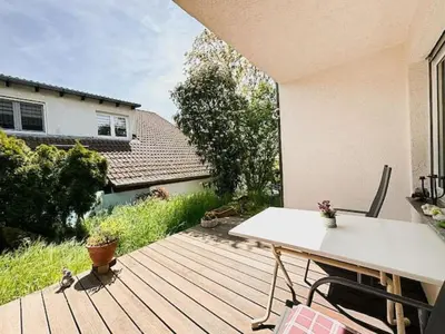 Ein Garten an der Unterkunft ☆Gemütliche 1-Zimmerwohnung mit Terrasse☆