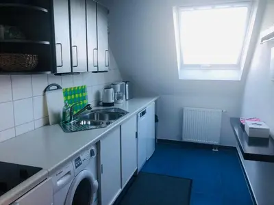 Küche/Küchenzeile in der Unterkunft Ferienwohnung Villa Südpfalz mit Fernblick
