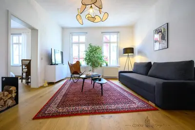 Ein Sitzbereich in der Unterkunft Casa Wimpina - geschmackvolles Appartement im Herzen der Altstadt