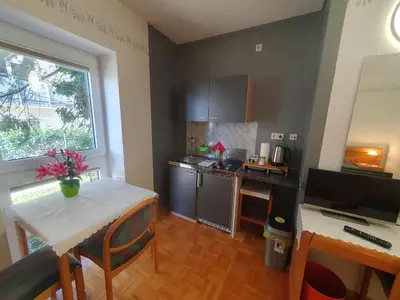 Küche/Küchenzeile in der Unterkunft ABM Apartment Haus