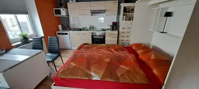 Küche/Küchenzeile in der Unterkunft Ferienwohnung Gisela