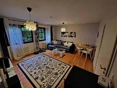 Ein Sitzbereich in der Unterkunft Ferienwohnung Theresa