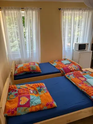 Ein Bett oder Betten in einem Zimmer der Unterkunft Burgfreiheit