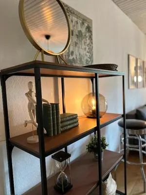 Ein Sitzbereich in der Unterkunft Gemütliche Wohnung Karlsruhe
