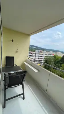Ein Balkon oder eine Terrasse in der Unterkunft 1,5 Zimmerwohnung in Heidelberg
