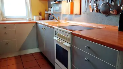 Küche/Küchenzeile in der Unterkunft Zimmer mit zwei Räumen