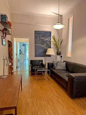 Ein Sitzbereich in der Unterkunft Mediterrane EG-Wohnung / BASF-Nähe / 650mbit WLAN