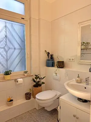 Ein Badezimmer in der Unterkunft Mediterrane EG-Wohnung / BASF-Nähe / 650mbit WLAN