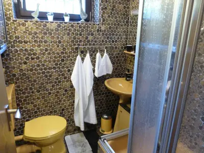 Ein Badezimmer in der Unterkunft Ferienwohnungen Tannenhof