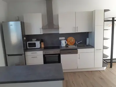 Küche/Küchenzeile in der Unterkunft Kleine Auszeit - Ferienwohnungen in Flonheim