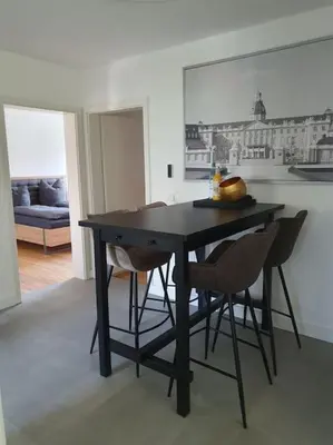 Ein Sitzbereich in der Unterkunft 3.OG / Top 4 Zimmer Wohnung KA-West