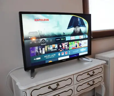 TV/Unterhaltungsangebot in der Unterkunft Ferienwohnung Grünoase mit Sonnenbalkon