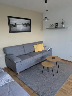 Ein Sitzbereich in der Unterkunft Ferienwohnung Morenz