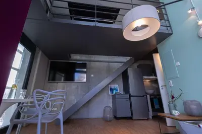 Küche/Küchenzeile in der Unterkunft Fancy Loft mit Traumblick