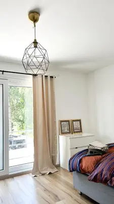 Ein Bett oder Betten in einem Zimmer der Unterkunft 2 ZKB Apartment in Mannheim Küche - Parken - Großer TV