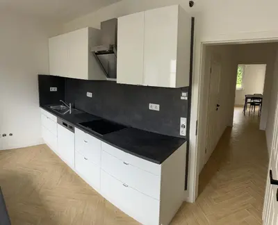 Küche/Küchenzeile in der Unterkunft Apartment Lutherbaum