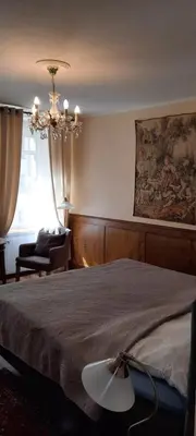 Ein Bett oder Betten in einem Zimmer der Unterkunft Altstadtapartment Rochusstraße