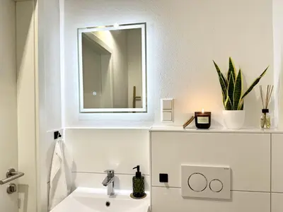 Ein Badezimmer in der Unterkunft MyStay I Central Lofts I Superior Design Apartments Heidelberg