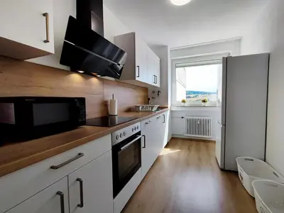 Küche/Küchenzeile in der Unterkunft ERB01 - 2-Zimmer-Apartment mit Balkon in Bad König