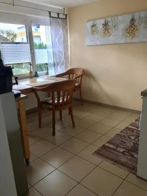 Ein Sitzbereich in der Unterkunft Ferienwohnung Familie David