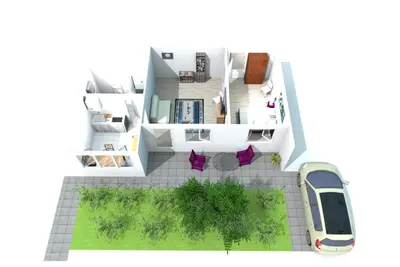 Das Gebäude in dem sich die Ferienwohnung befindet