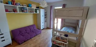 Ein Bett oder Betten in einem Zimmer der Unterkunft Familienparadies in Pforzheim am Schwarzwald