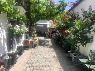 Ein Garten an der Unterkunft Ferienwohnung im 'Schmoller - Hof'