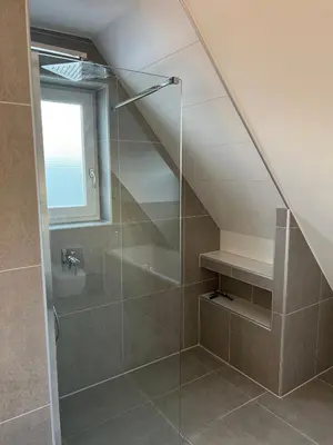 Ein Badezimmer in der Unterkunft 2-Zimmer-Apartment mit Küche und Bad im Landhaus in Ortsrandlage