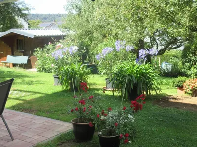 Ein Garten an der Unterkunft Ferienwohnung Obstgarten