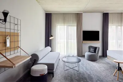 TV/Unterhaltungsangebot in der Unterkunft Moxy Karlsruhe