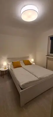 Ein Bett oder Betten in einem Zimmer der Unterkunft Wolke7 und Himmelsleiter2