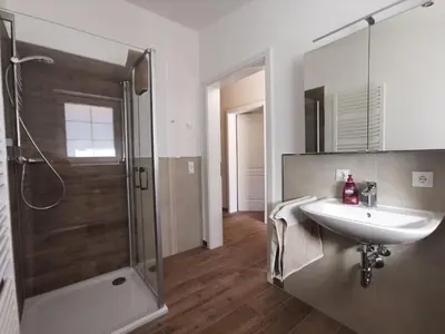 Ein Badezimmer in der Unterkunft Ferienwohnung Gestüt von Erden